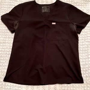 Figs Catarina 1 pocket scrub top black size XL